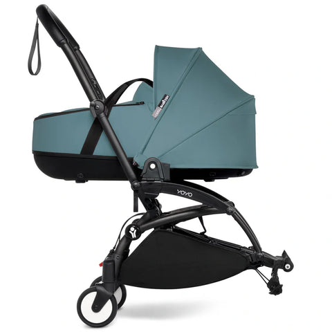 Babyzen Yoyo Connect Stroller - Black Frame With Bassinet (Aqua)