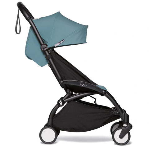 Babyzen YOYO 6+ Stroller - Black Frame with Color Pack 6+ (Aqua)