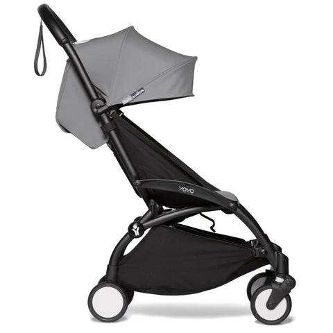 Babyzen YOYO 6+ Stroller - Black Frame with Color Pack 6+ (Grey)