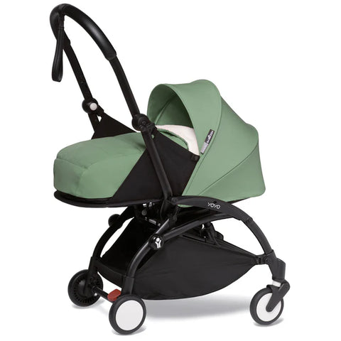 Babyzen Yoyo 0+ Stroller - Black Frame With Newborn Pack 0+ (Peppermint)