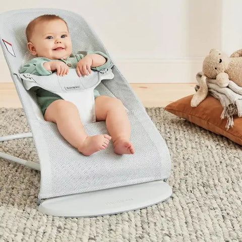 Babybjorn Bouncer Balance Soft - Mesh (Silver/White)|Light Grey Frame