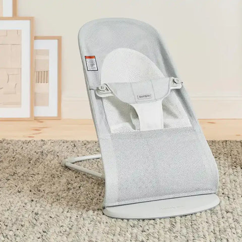 Babybjorn Bouncer Balance Soft - Mesh (Silver/White)|Light Grey Frame