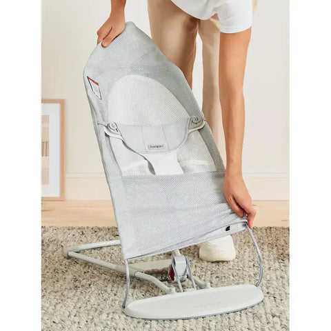 Babybjorn Bouncer Balance Soft - Mesh (Silver/White)|Light Grey Frame