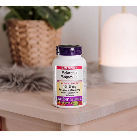 Webber Naturals Melatonin Magnesium Tablet 10/150 Mg 60 Tab