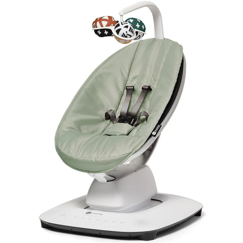 4Moms - MamaRoo 5 Multi-Motion Baby Swing (Sage) + Newborn Insert  (Maroon/Plush)