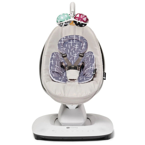 4Moms - MamaRoo 5 Multi-Motion Baby Swing (Grey) + Newborn Insert (Grey/Plush)