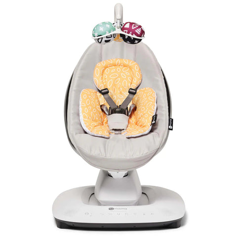 4Moms - MamaRoo 5 Multi-Motion Baby Swing (Grey) + Newborn Insert (Yellow/Mesh)