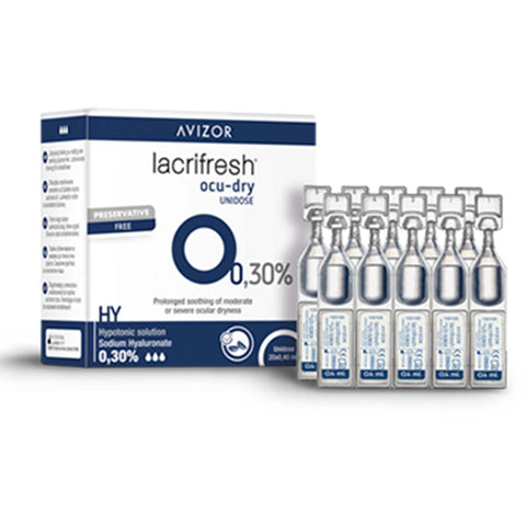 Avizor Lacrifresh Ocu-Dry 0.30% Unidose 0.4Ml Amp 20VL