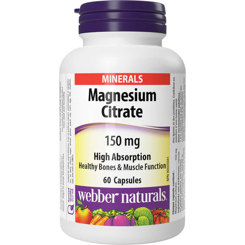 Webber Naturals Magnesium Citrate Capsule 150 Mg 60 PC