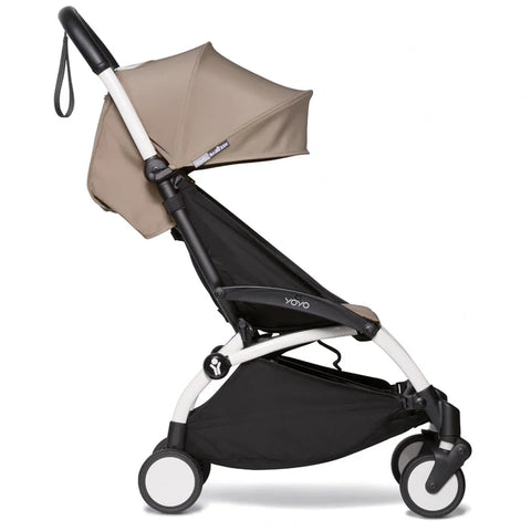 Babyzen YOYO² 6+ Stroller - White Frame with Color Pack 6+ (Taupe)