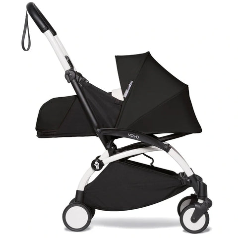 Babyzen Yoyo 0+ Stroller - White Frame With Newborn Pack 0+ (Black)