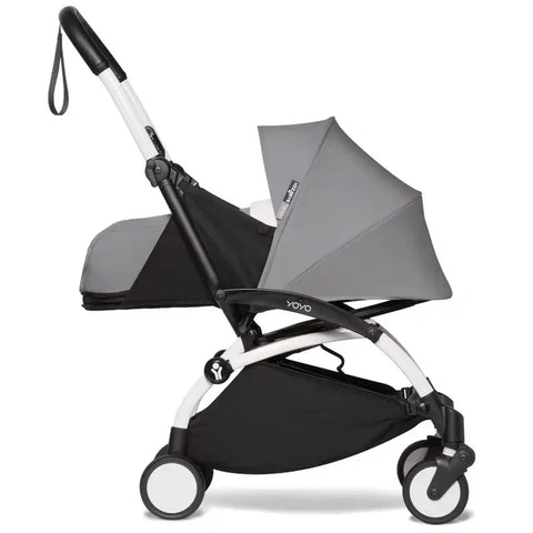 Babyzen Yoyo 0+ Stroller - White Frame With Newborn Pack 0+ (Grey)