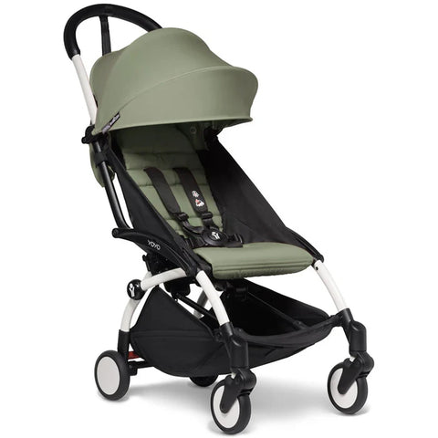 Babyzen YOYO 6+ Stroller - Black Frame with Color Pack 6+ (Olive)