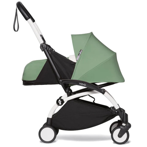 Babyzen Yoyo 0+ Stroller - White Frame With Newborn Pack 0+ (Peppermint)