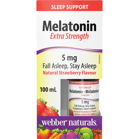 Webber Naturals Melatonin Extra Strength Suspension 5 Mg 100 ML