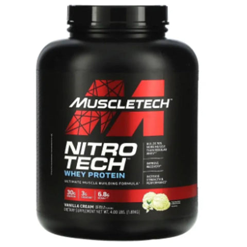 Buy Muscletech Nitro Tech Whey Protein Vanilla 4LB Online - Kulud Pharmacy